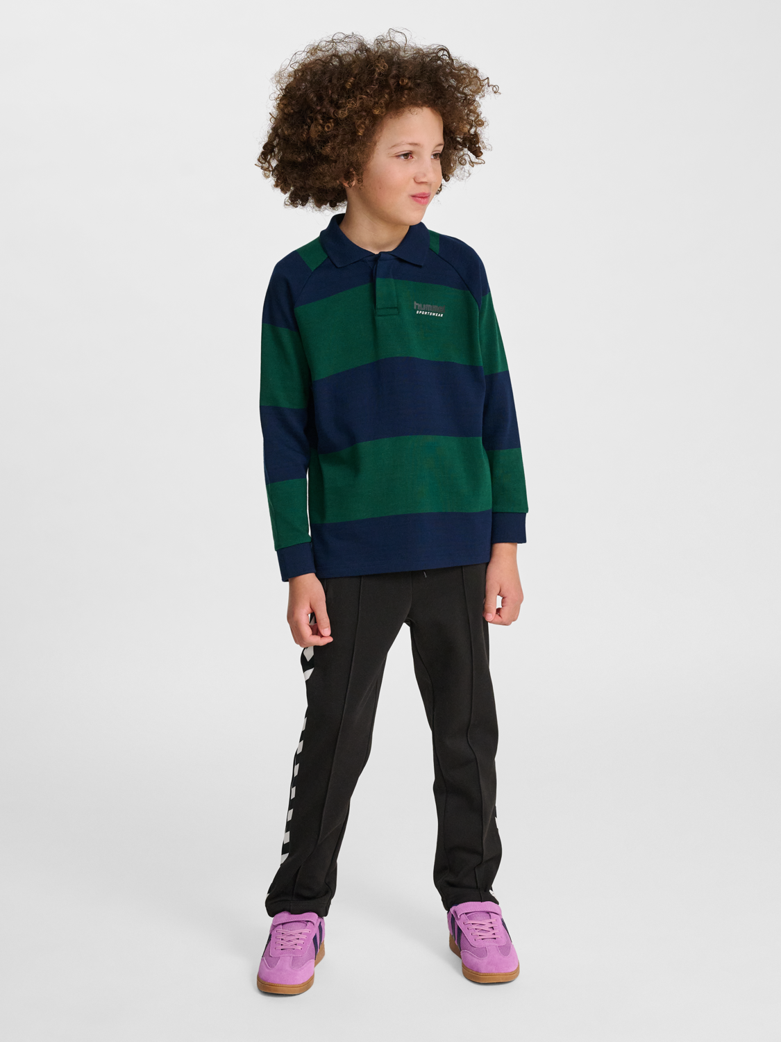 LOOSE STRIPED POLO - HUMMEL